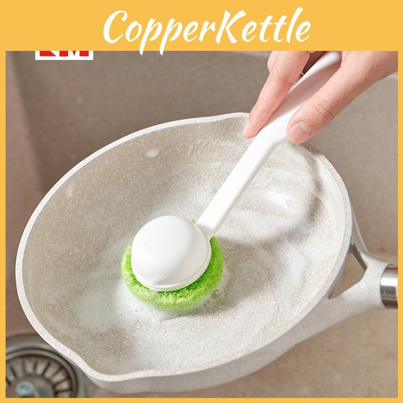 Brush Kitchen Pot With Soft Sponge Head For Safe Nonstick Cleaning Pan