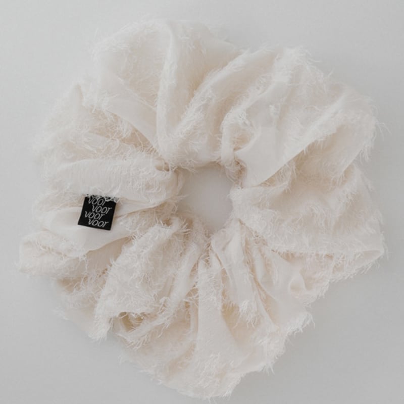 for Lace Flower Scrunchie_Large_Beige