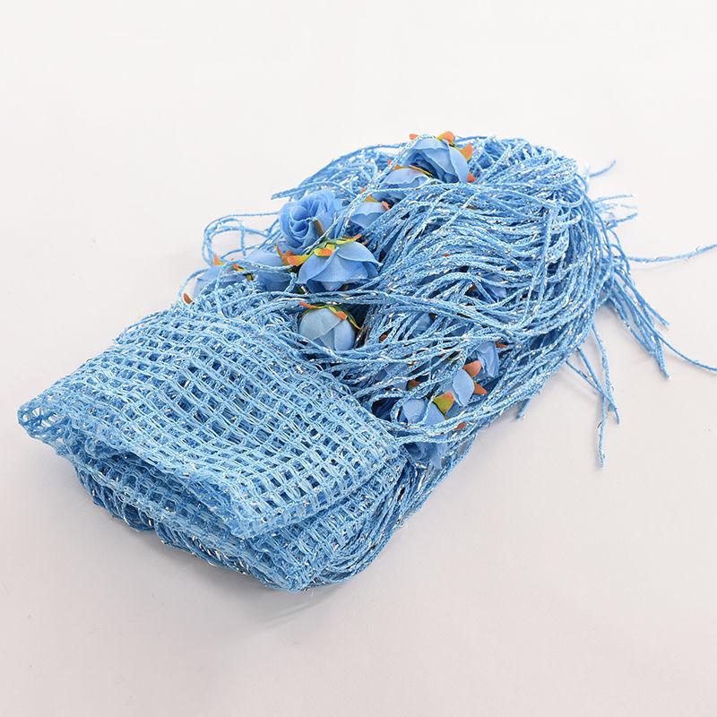 1PC 7 Colors Curtain Romantic Weddings Accessories Party Favors Rose Flower Silver Silk Line