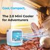New Portable Evaporative Air Cooler - USB-Rechargeable Mini Swamp Cooler with Humidifier for Indoor and Outdoor Use