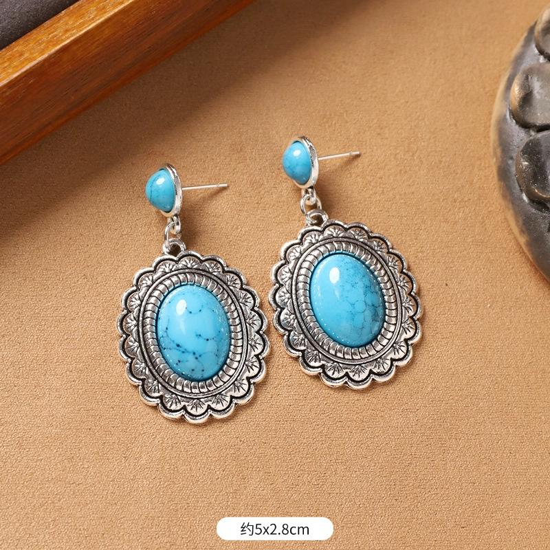 

Винтажные серьги-гвоздики Богемные нишевые преувеличенные серьги в экзотическом стиле женские с высоким чувством металла средневековые серьги