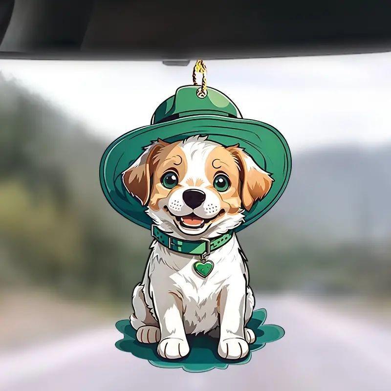 

Очаровательная такса 2023 Украшение на рождественскую елку Игривая акриловая подвеска для автомобиля