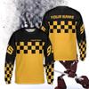 Personalized Color Checkered Motocross Long Sleeve Shirt Custom Rider Name Dirt Bike 3D Printed T Shirts Loose
