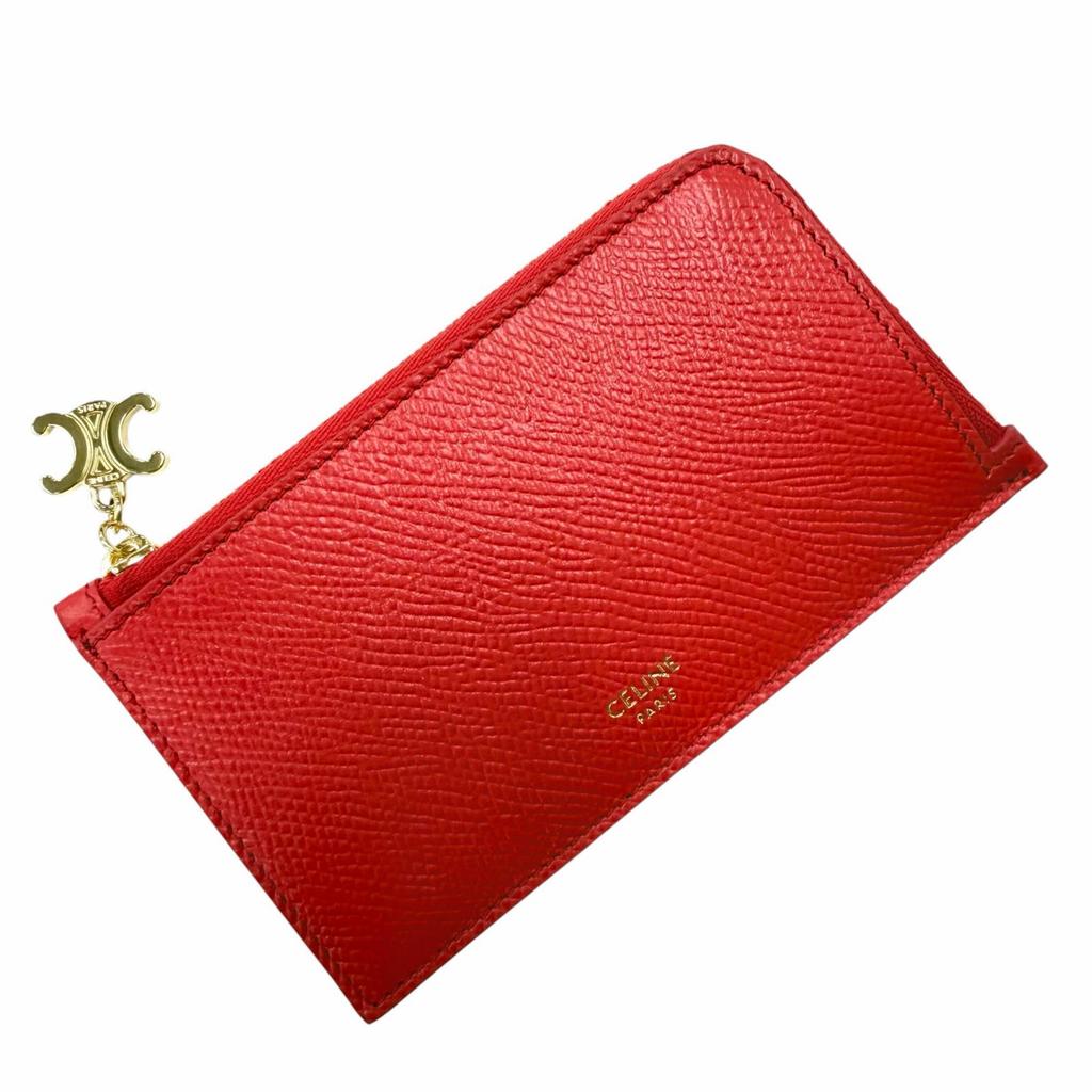 Ausgezeichnetes CELINE Kartenetui Rotes Leder L10083FVO Gebraucht