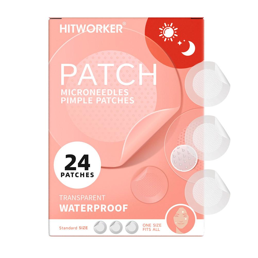 24Pcs Invisible Microneedle Acne Patch Painless Fade And Repair Acne Patches Blemishes Pimples Cover Patch Daily Unisex Skincare