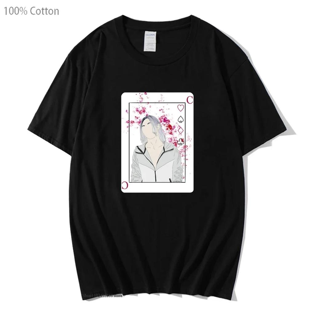 T-shirt Anime Alice In Borderland Kawaii Cartone Animato Chishiya Camicia Carte da Gioco s_ T-shirt 100% Cotone Unisex Moda T-shirt