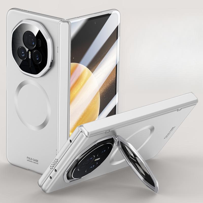 Business-friendly HONOR Magic V3 Phone Case Folding Matte Honor Magnetic Lens Stand Spring Hinge Sleeve