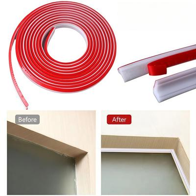 1pc 12mm/0.47in Molding Edge Soft TPE Line Ceiling Strip Self Adhesive Decorative Strip Kitchen Bathroom Window Wall Corner