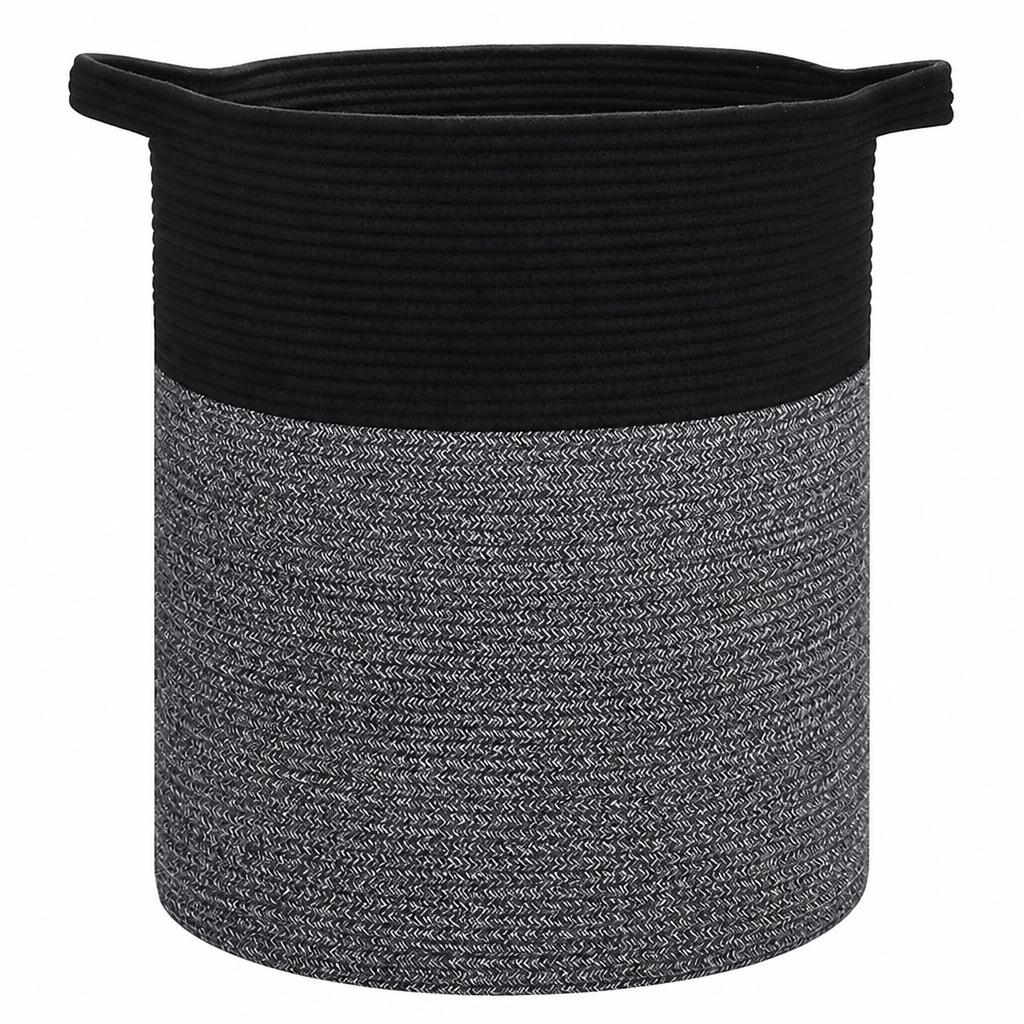 Rustic Cotton Rope Storage Basket Large Laundry Hamper for Bedroom Nursery Toys Blankets Organizer Bin Durable Home Decor