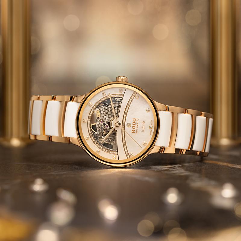 RADO Radar Crystal Series Automatic Mechanical Movement Skeleton Diamond Women's Watch Swiss Watch White Dial R30029932