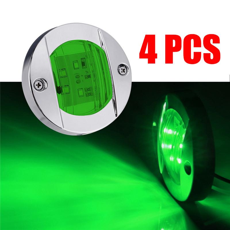 4PCS Boat Marine Lights Navigation Light Waterproof Marker Lamp For Truck RV Yacht Transom Anchor Stern DC 12V 6LED Stern Lamps