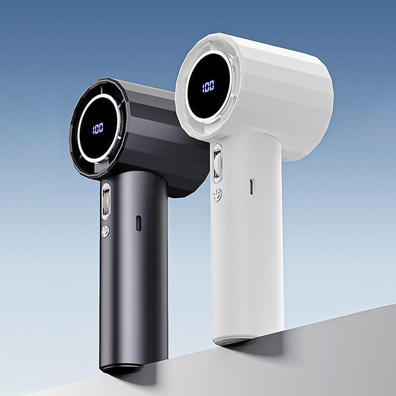 Mini Portable Hand Fan 1800Mah Usb Rechargeable Fan Electric Eyelash Fan With Digital Display Outdoor Summer Travel Camping