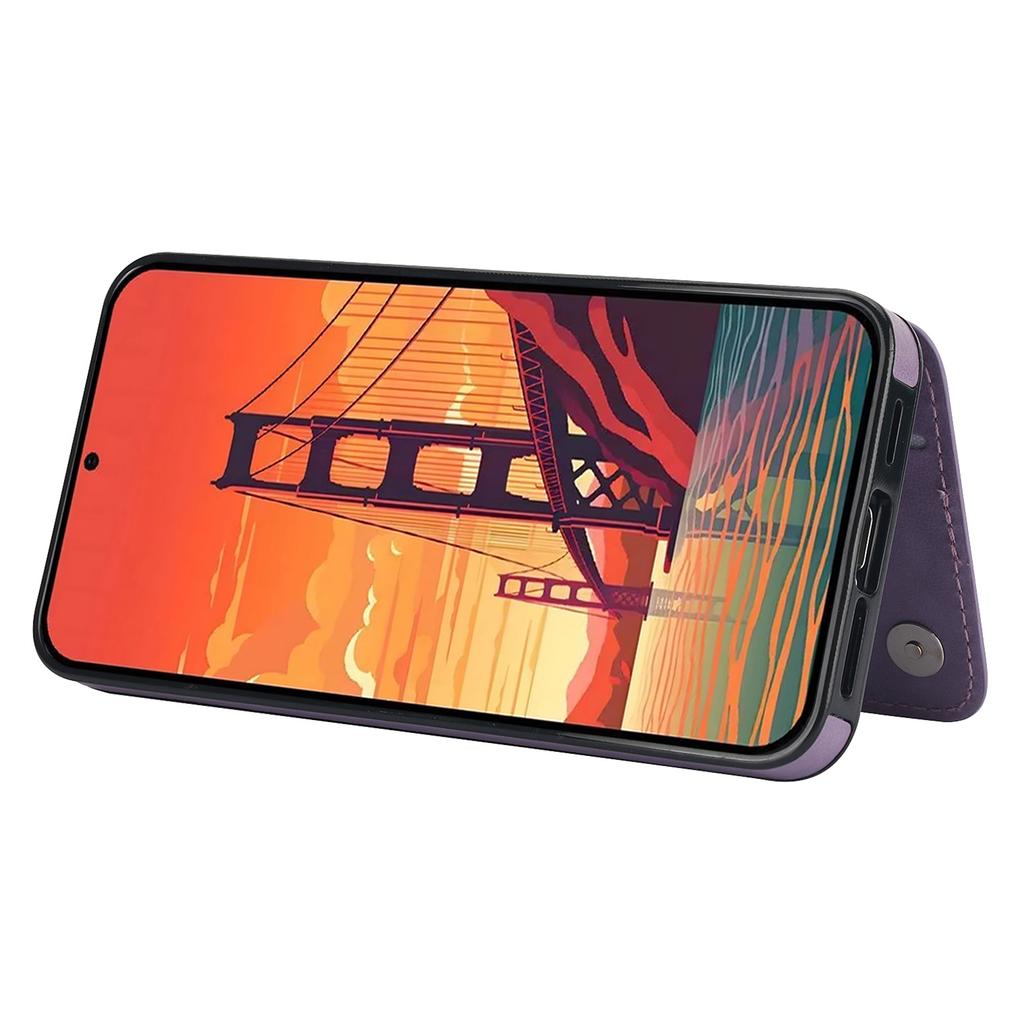 Pour Samsung Galaxy S24+ Étui de Téléphone en Cuir PU Imprimé Fleur Mandala avec Fentes pour Cartes