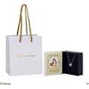 [White Clover] Beauty and the Beast” Disney Princess Silver 925 Cubic Zirconia Heart Rose Pink Go...