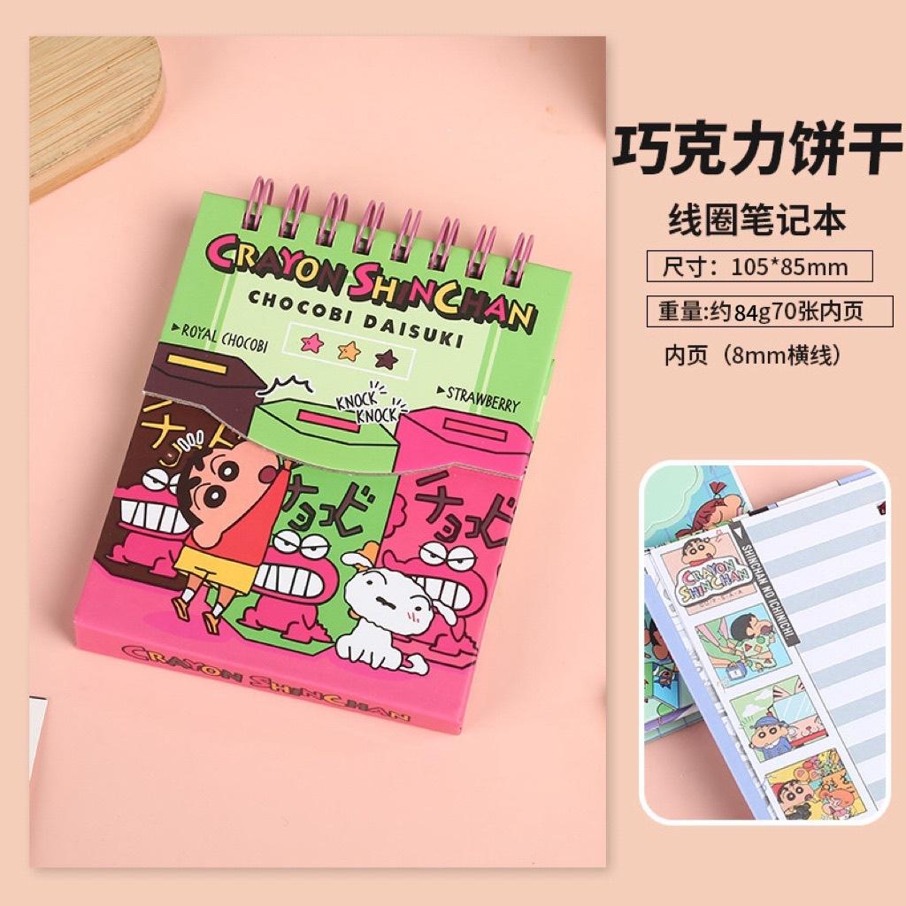 New Cartoon Crayon Shin-Chan Magnetic Notebook Coil Notebook Agenda Weekly Notepad Diary Student Study Supplies Boys Girls Gift