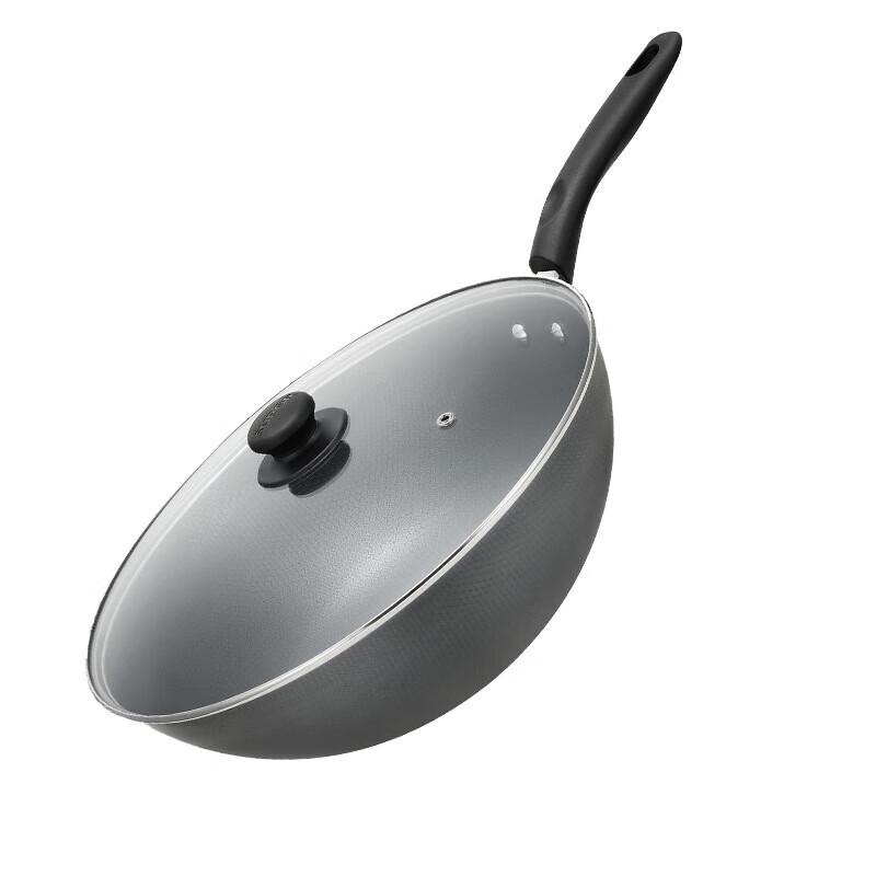 SUPOR 34cm Waben-Feineisen-Wok mit Deckel