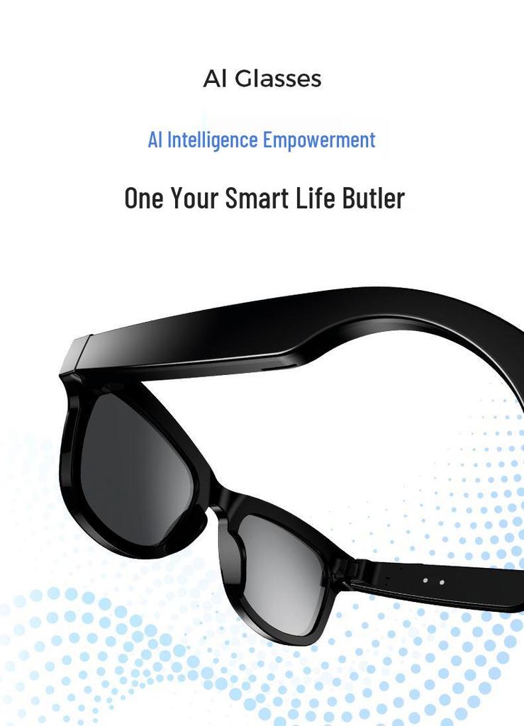 AI Smart Photo Glasses M01Pro: Voice Assistant, Image Recognition, Translation, Bluetooth, 800W Pix.