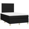 VidaXL Lit à sommier tapissier avec matelas Noir 120x200 cm Tissu - Modèle 3142163