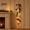 Unique Housewarming Gift Ornament with Door Hanger Glowing Christmas for Her Crochet Spiral LED Lights
