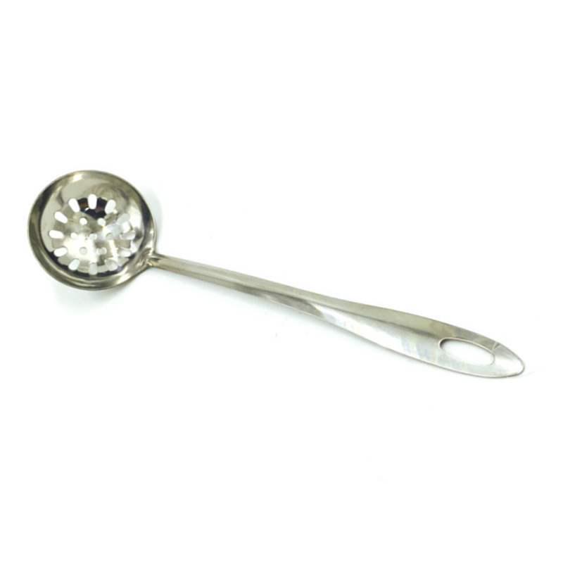 Extended Stainless Steel Soup Ladle and Strainer for Home and Restaurant Hot Pot