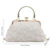 Chiffon 3D Flower Dinner Handbag, Fashionable and Versatile Chain Decoration Party Crossbody Bag, Fairy Style Women's Bags