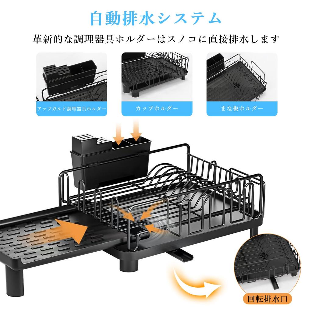 Poxvalzor Dish Dish Dish Expandable Automatic Air Easy To Dish Drying Cutting Board Chopstick Sponge Knife Draining Board Dish Kitchen Drainer,