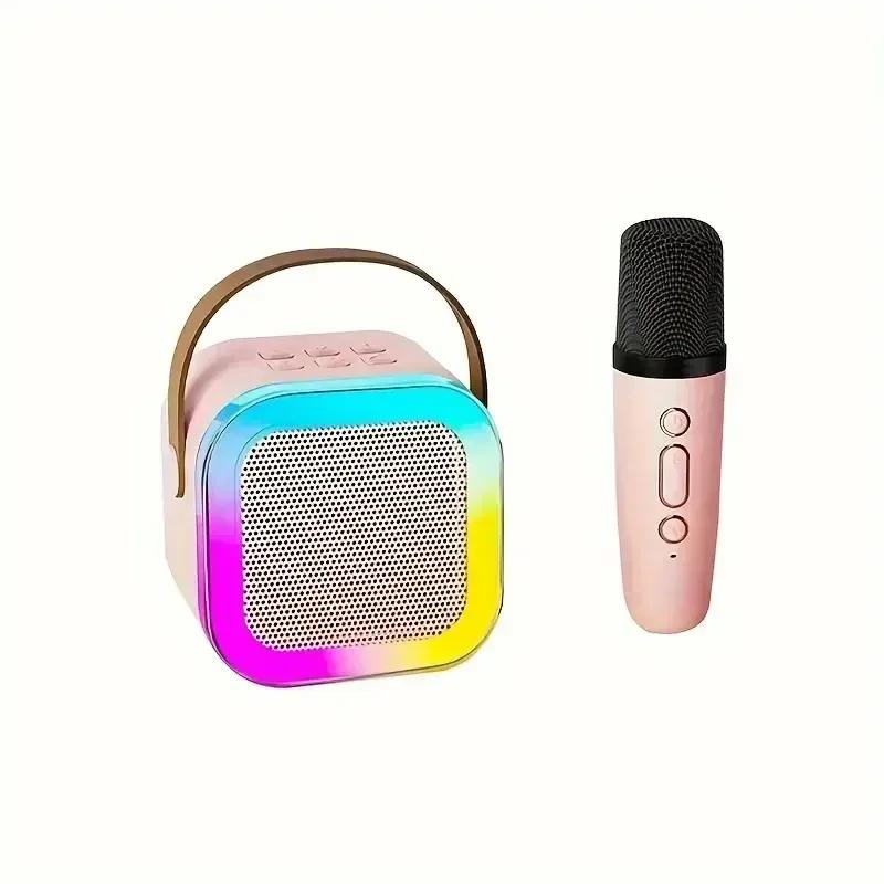 

K12 Караоке Портативна акустична система Bluetooth 5.3 PA з 1-2 бездротовими мікрофонами Домашня родина Спів Дитячі подарунки