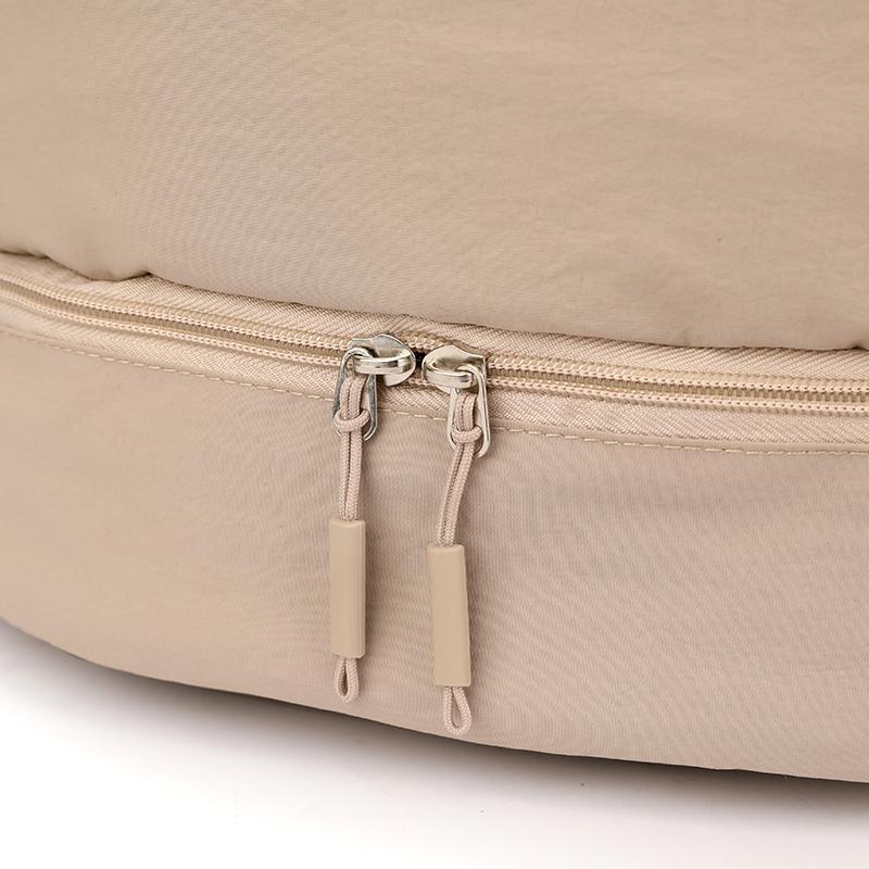 Drawstring Backpack with Dual Zipper Compartment Lightweight Casual Bag Unisex Gym Travel School Backpack