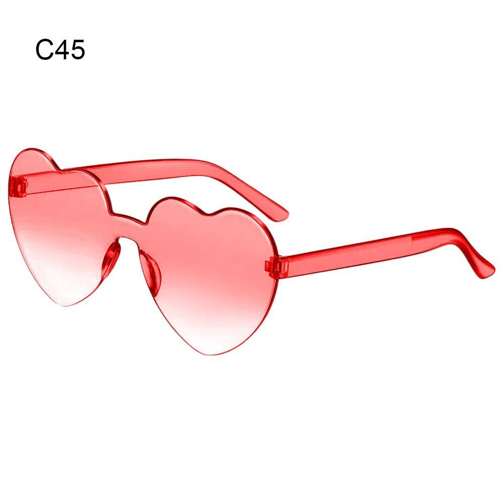 Heart-shaped Sunglasses Colorful Heart Glasses Gradient Lenses Candy Color Shades, Funny Party Sun Glasses for Adults