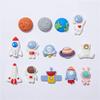 10pcs Kawaii Astronaut Rocket Planet Flatback Resin Cabochons for DIY Hair Clips Phone Case Scrapbook Craft Decorations Set