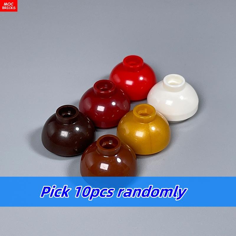 10pcs MOC Blocks Round Brick 2x2 15395 Flower Pot Dome Bowl DO IT YOURSELF Construction bricks Action Learning Assembled Playthings Children Gifts
