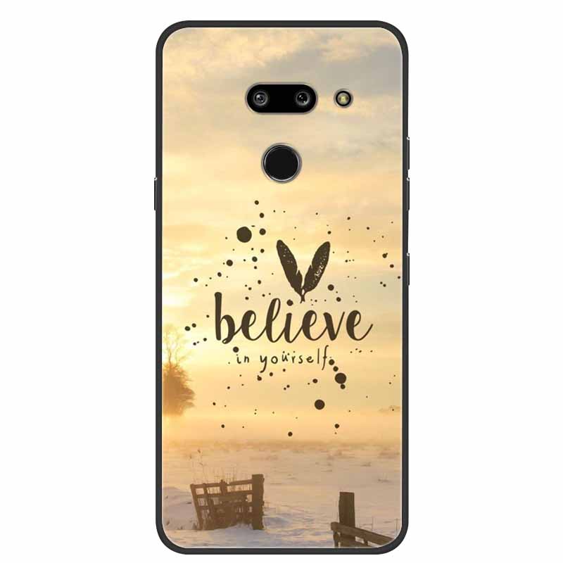 Für LG G8 G8S ThinQ Schwarze Hüllen Weiche Silikon TPU Handyhüllen Für G 8 S 8S ThinQ Luxus Rückabdeckung Funda Cartoon Schale Para Capa