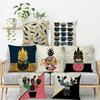 Ins-Shirt Nordic Pineapple Flax Pillow Printed Cactus Cushion Modern Sofa Pillow Bedside Waist Mat