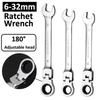 6-32mm Universal Wrench Automatic Fast And Labor-Saving Dual-Use Open-Ended 72-Tooth Ratchet Wrench Movable Head Open Wrench