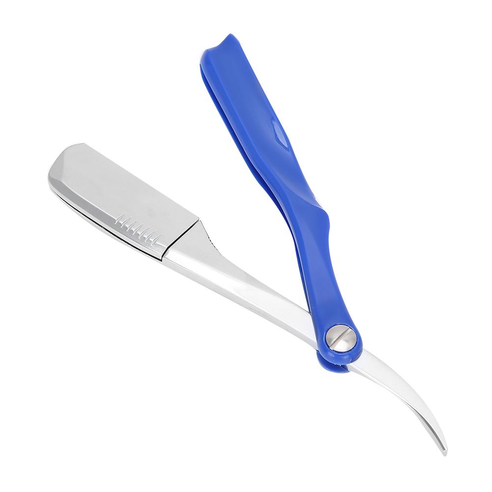 Professional Portable Hair Beard Shaver Folding Manual Shaver Face Grooming ToolBlue
