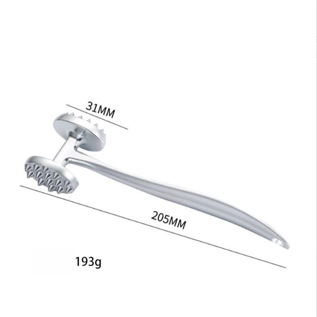 Legierung Fleischklopfer Hammer, Doppelseitiger Küchenfleischklopfer, Steakklopfer mit rutschfestem Griff, Robuster Fleischklopfer
