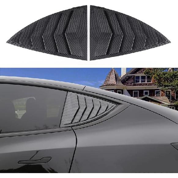 Yhcdsea For Model Y Side Window Louver Cover Sport Style For Tesla Model Y    2024 2025 Accessories (Matt Black)
