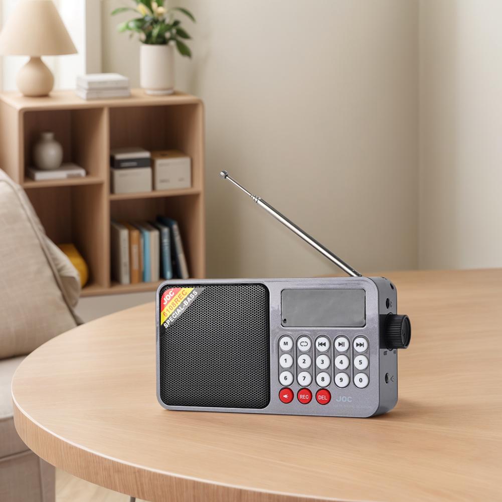 Digital FM Radio BT Speaker Support TF Card USB Drive Portable Radio MP3 Music Player with LED Screen Display for Home Outdoor