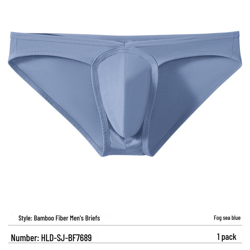 Men's Low-Rise Bamboo Triangle Underwear - Breathable, Skin-Friendly, All-Season Sportswear