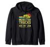 Monster Truck Are My Jam Retro Monster Truck Show Zip Hoodie