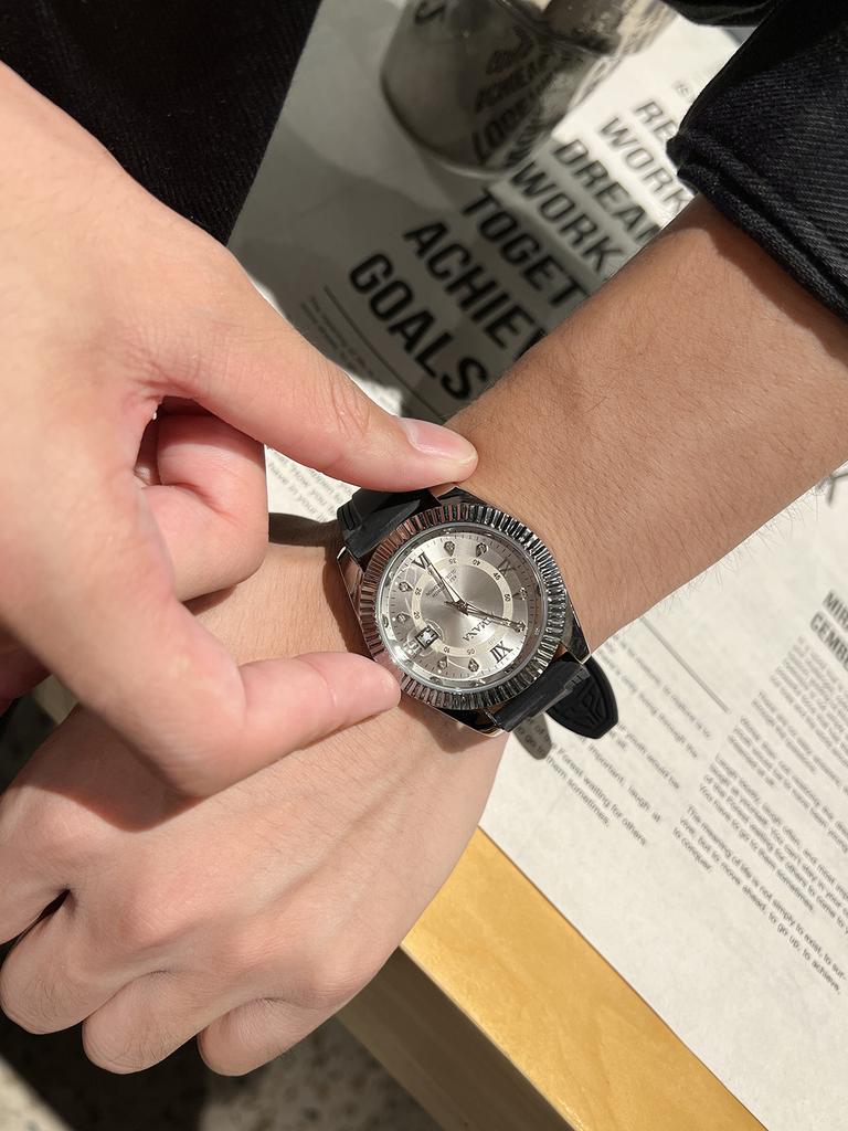 office man nice watch silicone band