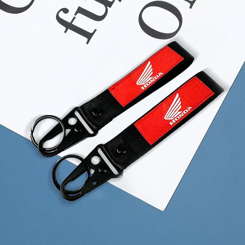 Motorcycle Keyring Pendant Nylon Lanyard Car Key Chain For Honda HRC CB750 CBR Grom CT125 MSX NC750X CB 600F 900F CB650R Hornet WL9