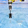 Ice Fishing Tent Drill Tool Universal Threaded Stainless Steel Tent Peg Ice Fishing Shelter Drill Adapter For Camping Survival