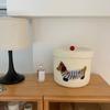 Cute Puppy Storage Basket Woven Cotton Rope Frame Large Capacity With Lid Dustproof Storage Bucket Desktop Dustproof