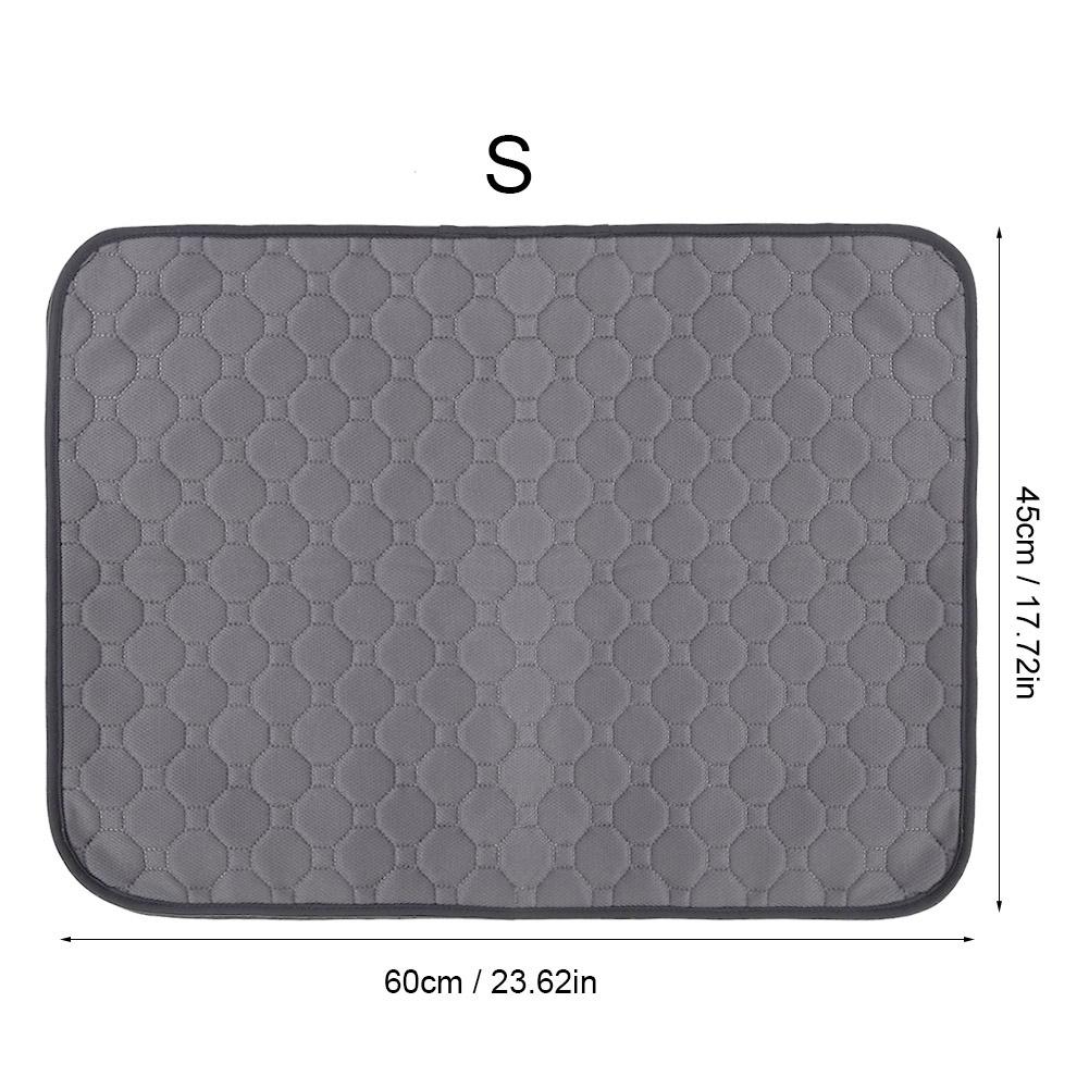 Waterproof Pet Puppy Training Mat Washable Reusable Pee Pads for Dog Cat (Gray S)