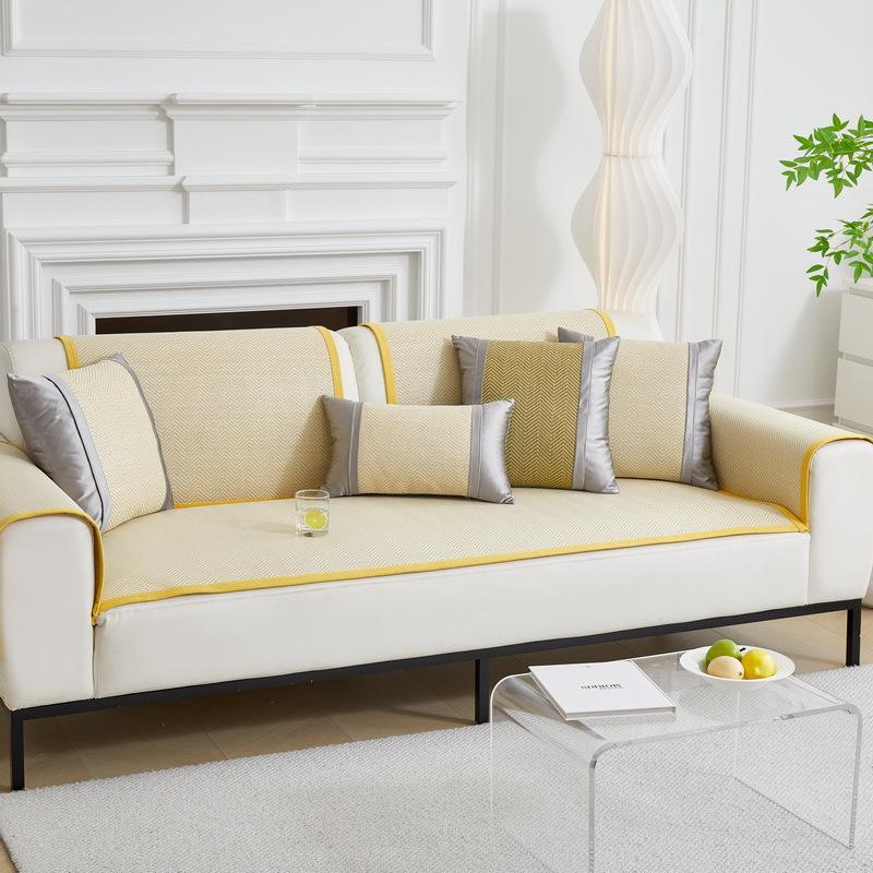 Summer Rattan Mat Sofa Cushion Mat Mat Anti-slip Summer Simple Ice Silk Mat Sofa Cover Cover Seat Cushion