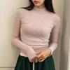 New Arrivals Open Run Tadeli Women Autumn Slim Fit Mock Neck Angora Knit Top