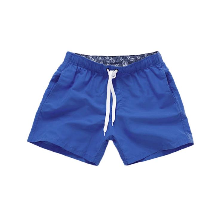 Mens Swim Trunks with Side Pockets Summer Casual Solid Color Beach Shorts Quick Dry Lightweight Board Shorts Swimwear Swimsuit