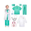 Children Doctor Role Play Set White Coat Nurse Costume Dress Up Pretend Play Toy