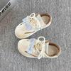 Cute Bear Board Shoes Women's New Autumn Versatile Puffs Casual Little White Shoes Retro Thick Sole